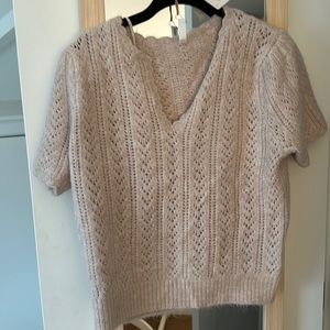Wishlist scalloped sweater short sleeve